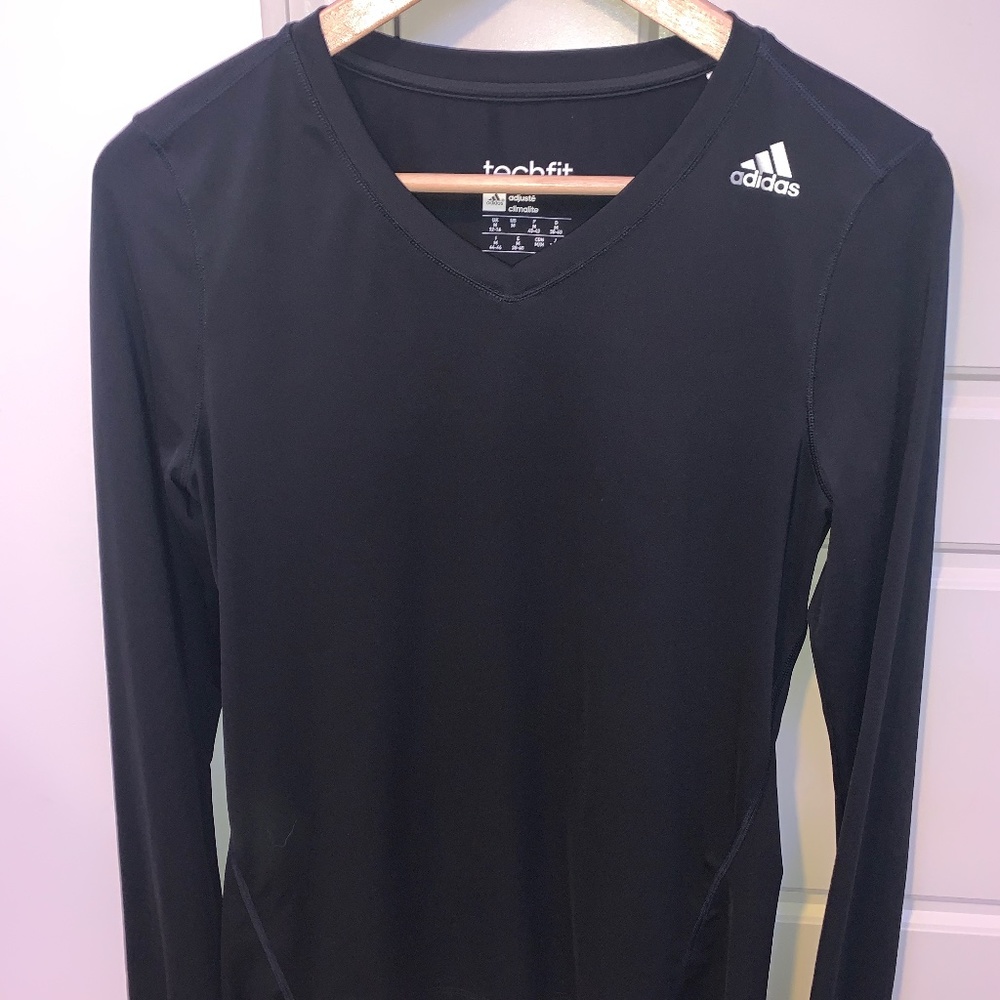 Women's Black Adidas Long Sleeve Workout Shirt